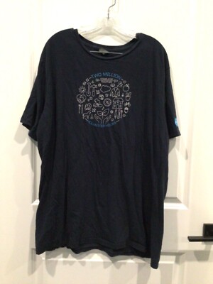EUC Men s 2XL Salesforce t-shirt navy blue Two million volunteer hours  *