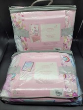  2 Born Loved 2 Piece Crib Bedding Set Pink NWT Comforter  Plush Baby Blanket