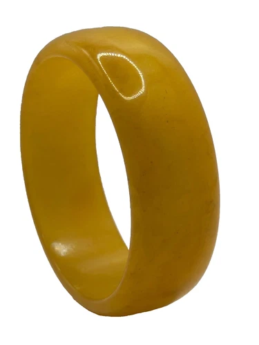 Vintage Bakelite Bracelet Butterscotch Yellow Egg Yolk Orange Retro Jewelry