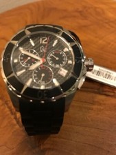 Authentic GUESS collection 30008M1 Black rubber strap Black  Silver tone Watch