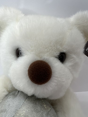 Vintage Applause 1987 Hershey Kiss White Teddy Bear 10" Stuffed Plush Toy - Picture 11 of 14