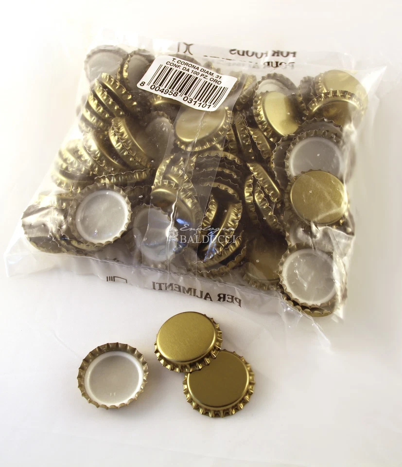 N°100 TAPPI CORONA diam 31mm oro