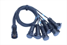 20m Socapex 19-Pin to CEE 16A 3P Male Split Cable-30A 400V Industrial Grade