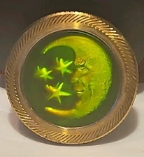 New Unused Heavy Brass Hologram Stars And Moon POG Slammer