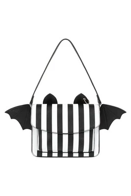 Banned Alternative Handtasche Damen Catacomb Bat schwarz/weiß Standard