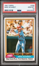 1981 TOPPS #206 MIKE SCHMIDT PSA 10