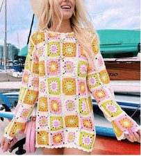 Show Me Your Mumu Mamacita Coverup - Size 2x-  Crochet  Square Floral 