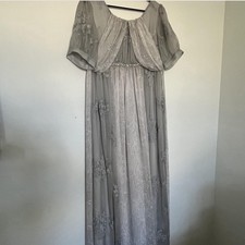 Grey & Silver Regency Style Bridgerton Gown Size 16AU