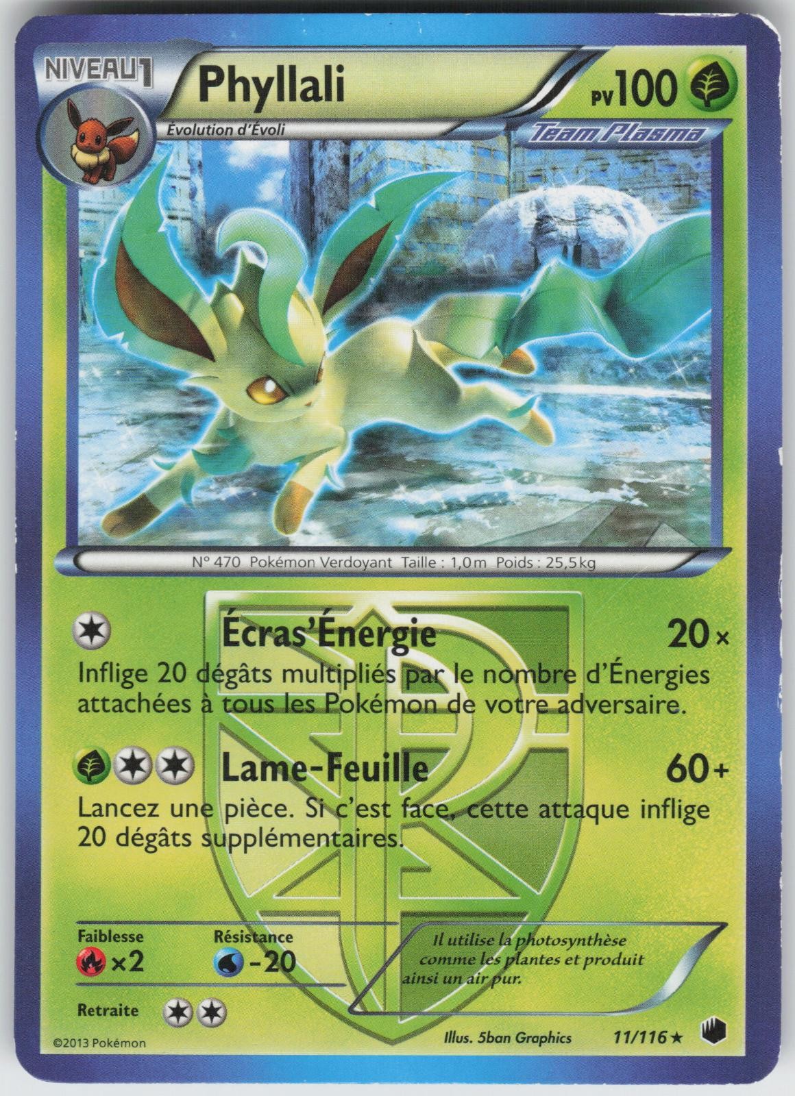 Leafeon 11/116 Plasma Freeze Pokemon TCG Moderately Played