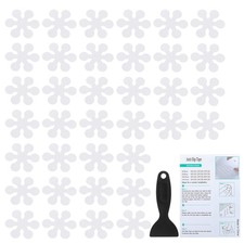36 Pcs Snowflake Bathtub Non Slip Stickers 3.15x3.15 Inch, Clear