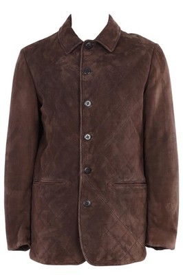 CANALI BRAUNE HERREN WILDLEDER JACKE IT 50 UK/US 40