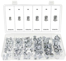 Nietmuttern Sortiment 150-tlg M3-M10 Blindnietmuttern Einnietmuttern Aluminium