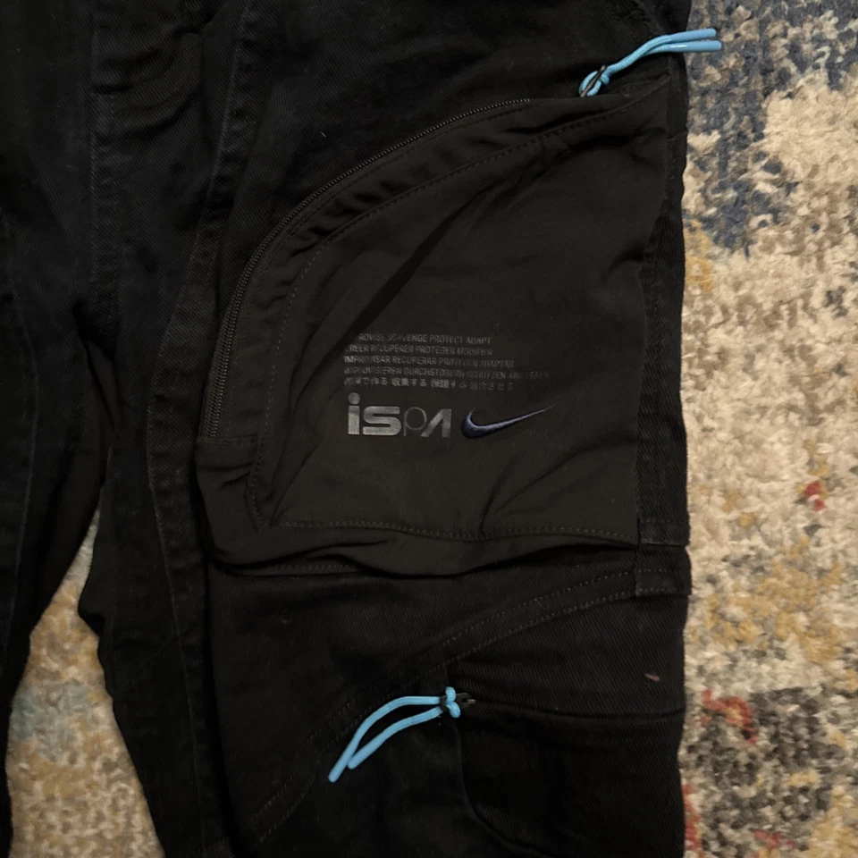 Nike iSPA Pants 2.0 Unisex Size XS Water Repellent Trousers with Belt NWT Black - Image 3 of 4