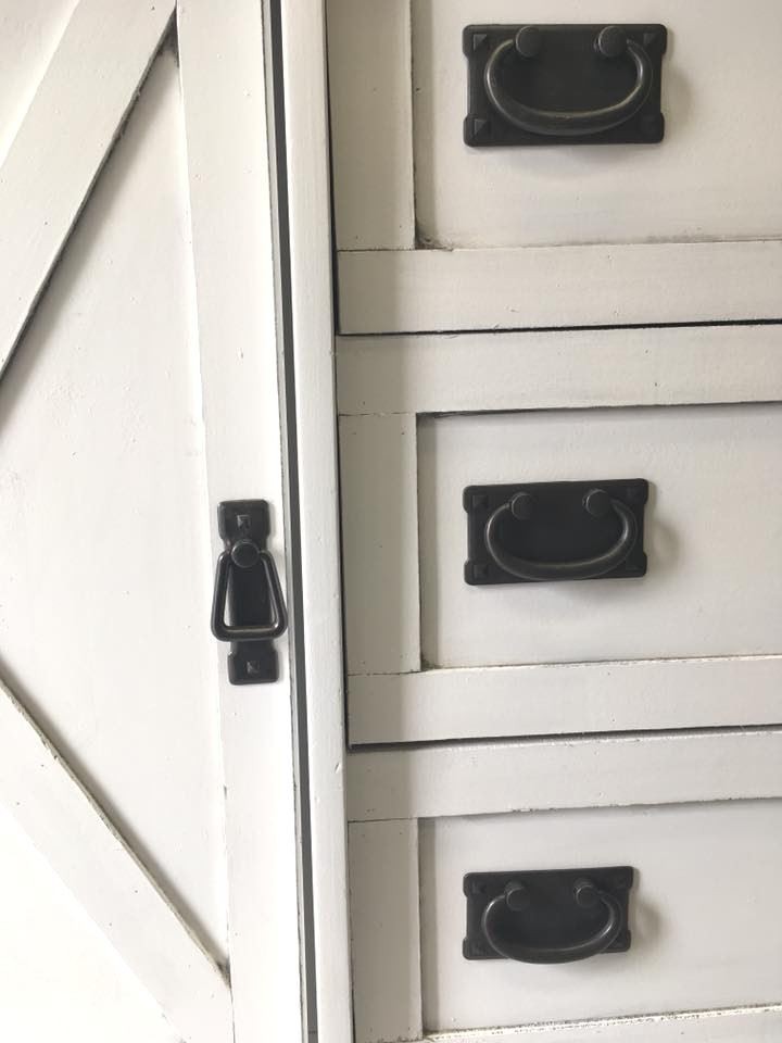 2-1/2" Mission Style Vertical Bail Pull Antique Pewter