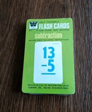 Vintage New/Still Sealed "Whitman Subtraction Flash Cards" 4571 Set of 45