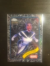 2025 Topps Chrome Marvel #24 Photon Spider Web Refractor #282/399