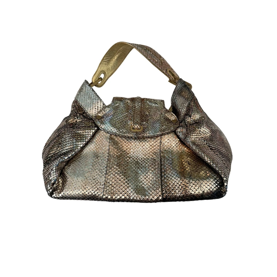 Bolso de hombro Jimmy Choo Python Tulita en dorado/plateado metálico (solo compradores de EE. UU.) Foto 2 de 4