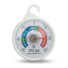 Fridge Or Freezer Thermometer 52 mm Dial, Colour Coded Zones. Ideal For Home,...