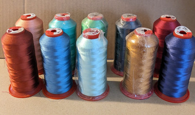 Lot Of 10  Arc Rayon 5000m Embroidery Thread, Some New