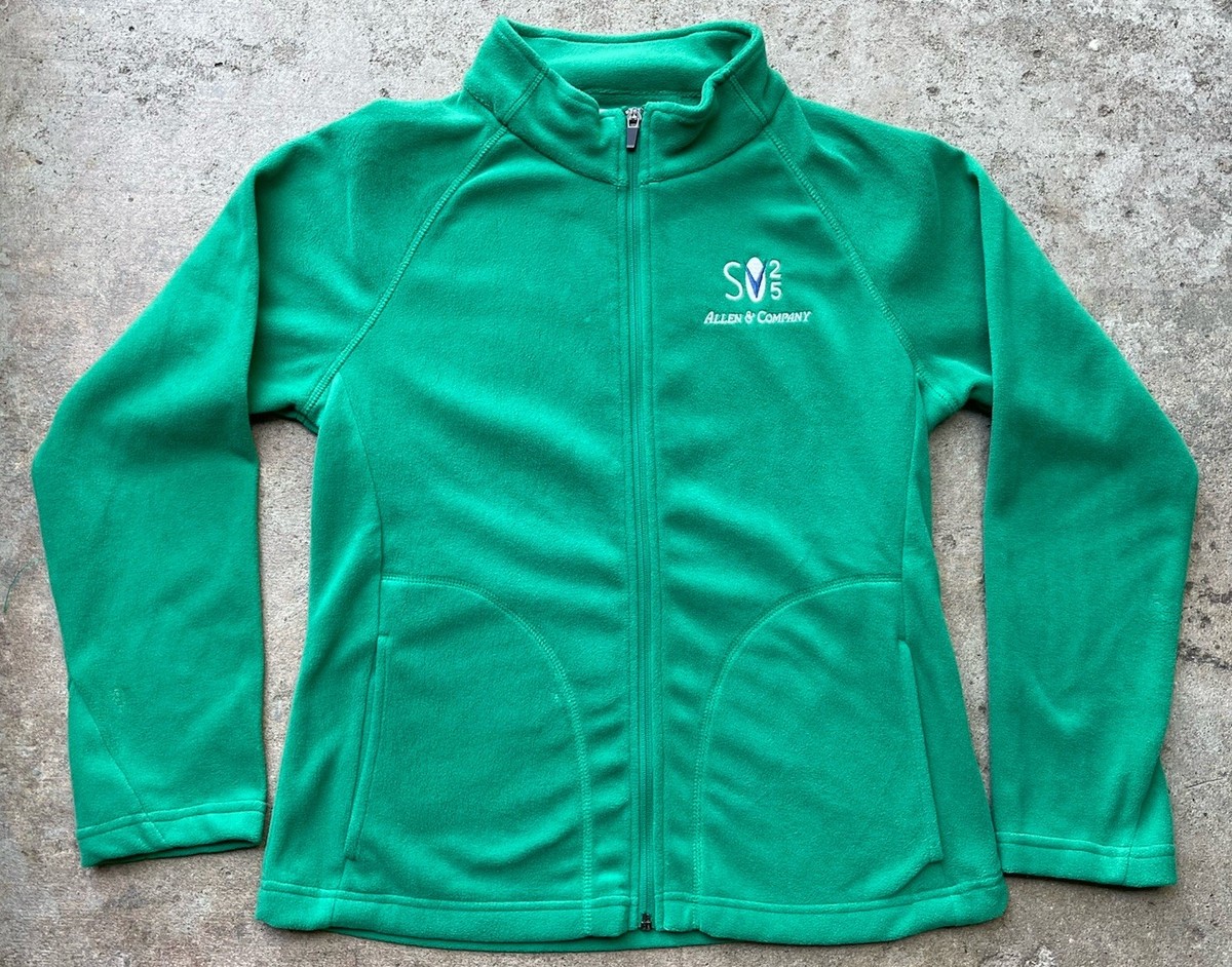 Allen & Company Sun Valley Idaho 2025 Green Fleece Jacket Womens sz Extra Small