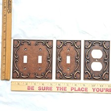 Vintage LHMC French Lace Copper Light Switch ...