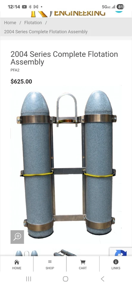 Mochila Keene 2" Conjunto Flotador Dragado Dorado "Nunca Usado" Foto 2 de 4