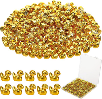 150 Pcs Shiny Mini Duck Figure Electroplate Duck Statue Golden Duck Decoration A