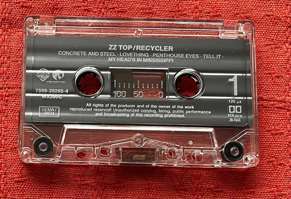 ZZ TOP - UK CASSETTE TAPE - RECYCLER - Image 2 of 4