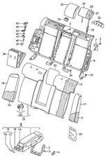 Genuine VW Phaeton 3D1 3D9 Armrest Leather Sevilla Brown 3D5885081CJME2