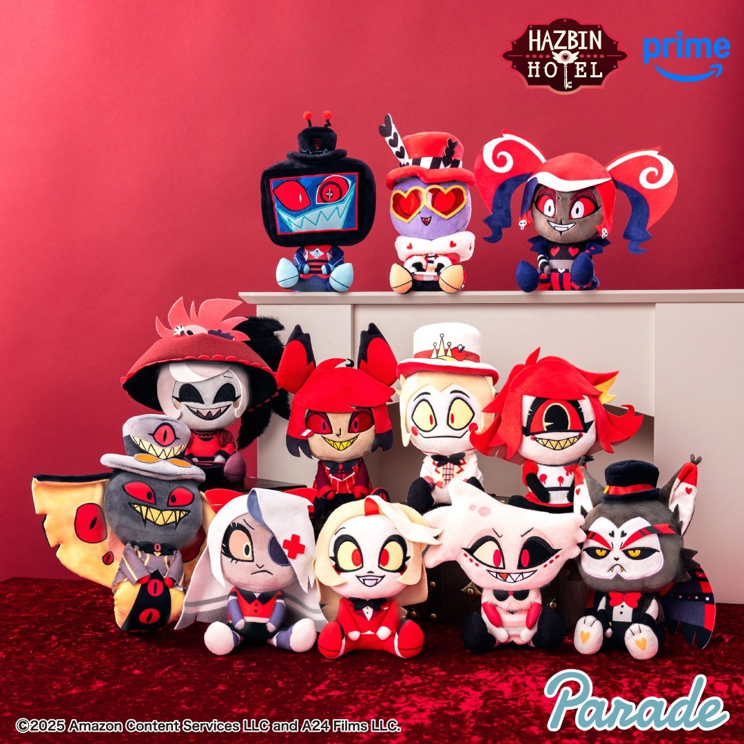 Hazbin Hotel Vox Lucifer Alastar Sitting Plush Toy Doll 20cm Round