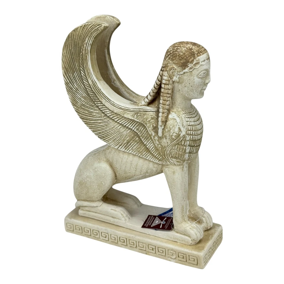 Scultura statua mitologia greca della Sfinge di Naxos fatta a mano in Grecia ... - Immagine 2 di 4