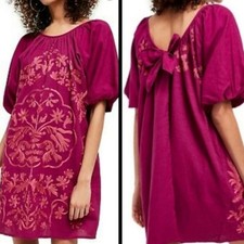 Free People Embroidered Fiona Small Mini Shift Dress