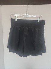 Avia Size M(8-10) Black Shorts With One Zipper Pocket And Undershorts