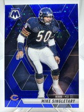 Mike Singletary 2025 Panini Mosaic No Huddle Blue Mosaic Prizm 66/99 Bears