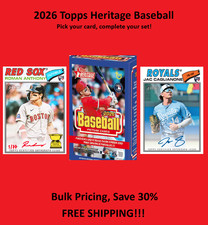 2026 Topps Heritage Baseball PICK YOUR CARD Complete Your Set #251-400 RC Bubba
