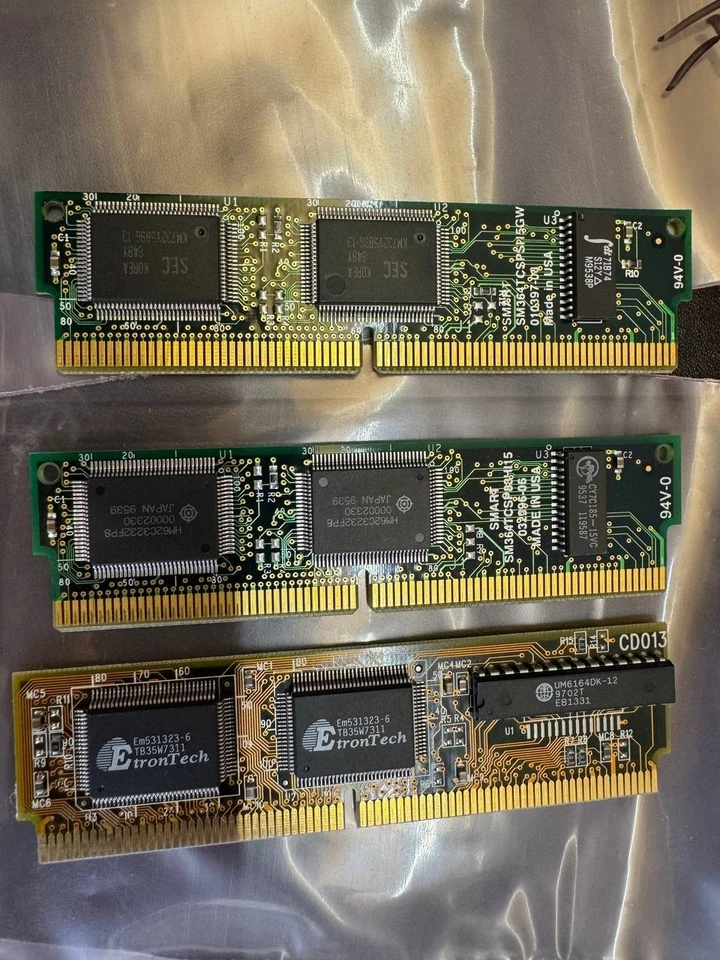 Vintage Memory Lot – 6× 72-Pin SIMM Modules + Dell KM732V589T Cache Module - Image 2 of 4