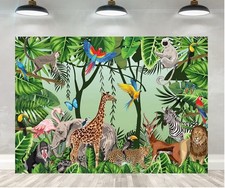 Vinyl Jungle Safari Photo Backdrop 5ft X 3ft