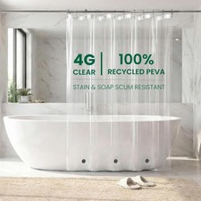 Bowery Home NOT Made in China Eco-Friendly Recycled PEVA Shower Curtain Liner