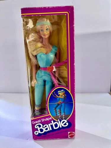 Great Shape Barbie With Workout Bag 1983 New in box Vintage Number 7025