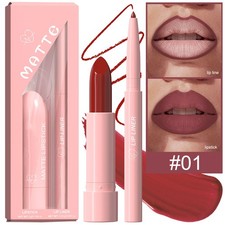 Women Lipstick With Lip Liner Set 2-in-1 Kit Matte Lipstick And Lip Liner Set
