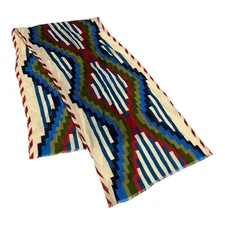 Smithsonian Institution Wool Scarf Reproduction by Ramona Sakiestewa 1985 Geomet