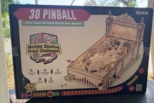New ROKR Pinball Machine 3D Wooden Puzzle Amusing Table Game LED Lights Music