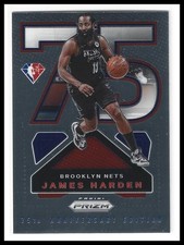 2021-22 Panini Prizm #17 James Harden NBA 75th Logo Retail