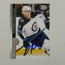 2020-21 Upper Deck Tucker Poolman #447 Auto Autograph Signed Winnipeg Jets