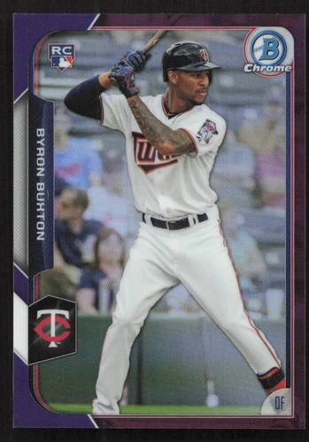 2015 Bowman Chrome Byron Buxton Purple Refractor #/250 RC Rookie #4 Card