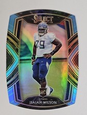 2020 Select Club Level Light Blue Prizm Die-Cut Isaiah Wilson #291 Rookie RC