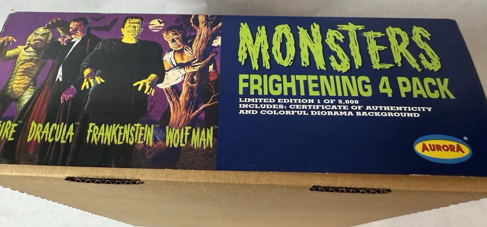 Aurora Monsters Frightening 4 Pack Universal Model Kit #7508--NIB; SEE PHOTOS - Image 3 of 4