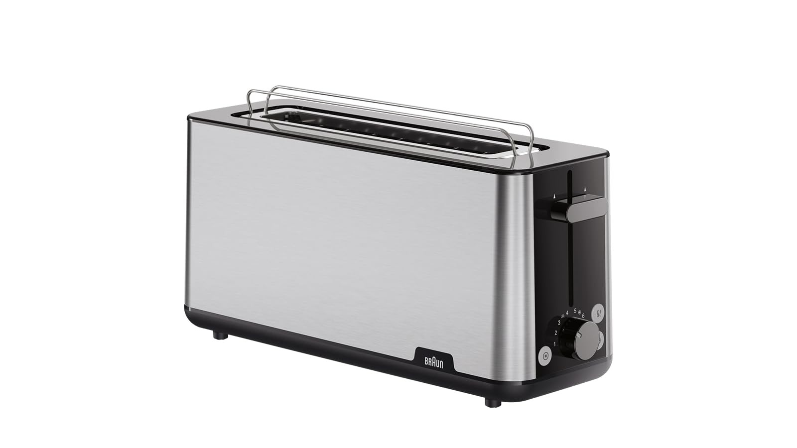 Braun PurShine HT 1610 BK Tostapane Fessura Lunga 1030W Nero Acciaio