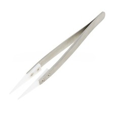 Stainless Steel Ceramic Tweezers Heat Resistant Non Conductive Ceramic Tip