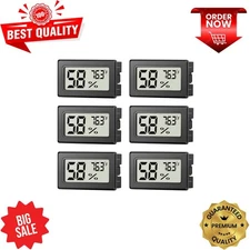 6 Pack Mini Hygrometer Indoor Humidity Meter, Small Digital Thermometer Humidity